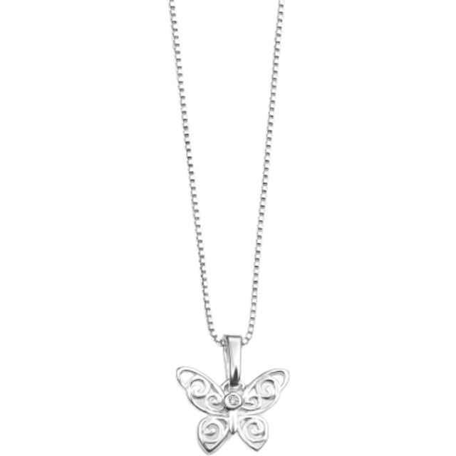 Sterling Silver Filigree Butterfly Pendant P3567