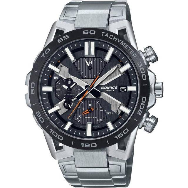 Casio Edifice EQB-2000DB-1AER Men's Bluetooth-Enabled Solar-Powered Chronograph Watch