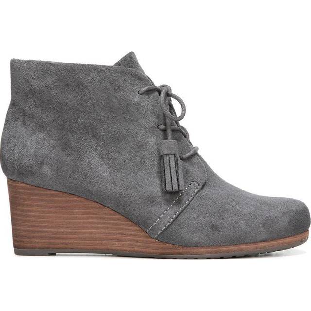 Dr. Scholl's Shoes Women's Dakota Boot  Dark Grey Microfiber Suede  9
