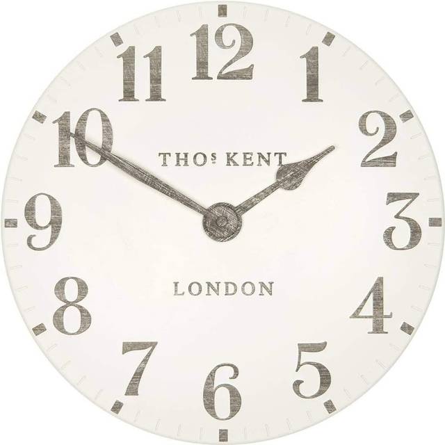 Arabic Wall Clock - Cream (30cm H x 30cm W x 5cm D)
