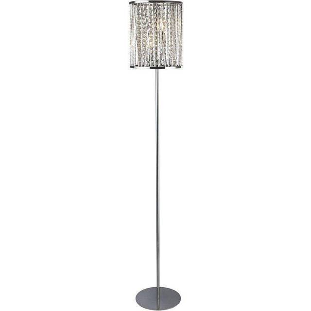 Searchlight 8932CC Elise 2 Light Floor Lamp Chrome Crystal Drops
