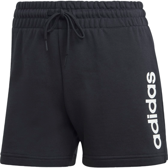 adidas Kvinnor Essentials Linear French Terry Shorts, Black/White, XS