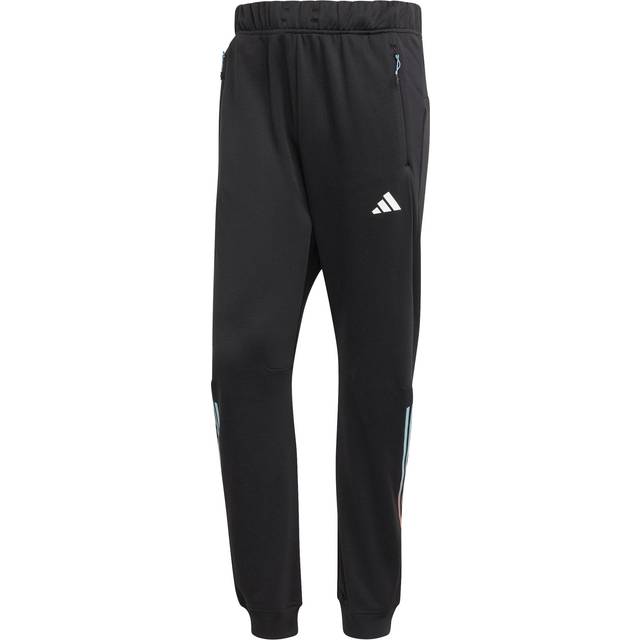 adidas För Män 3-Stripes Knitted Tennis Pants, Black, S