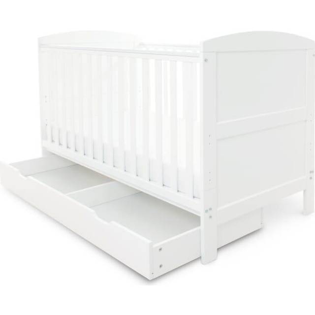 Ickle Bubba Coleby Mini Cot Bed & Under Drawer White - Without Mattress