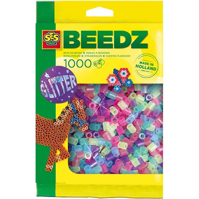 SES CREATIVE Beedz Iron-on Beads 1000 Mix Glitter (00746)