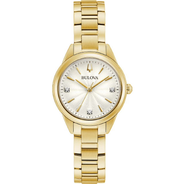 Bulova Sutton 97P150 Gold Tone Bracelet Watch - W83144