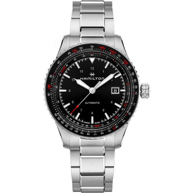 HAMILTON Khaki Aviation Converter 42MM AUTO BLK Dial Men's Watch H76615130 - Black - 42 mm