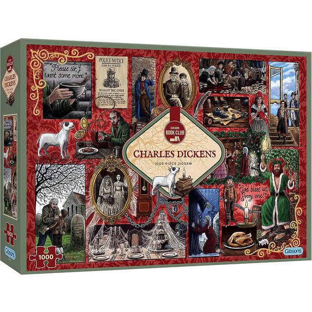 Charles Dickens - Book Club 1000 Piece Jigsaw Puzzle | Sustainable Puzzle for Adults | Premium 100% Recycled Board | Great Gift for Adults | Gibsons