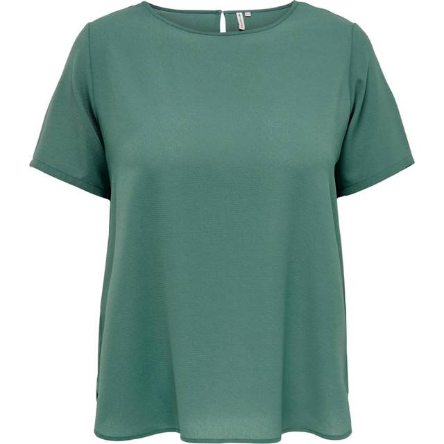 ONLY CARMAKOMA damer Carvica Life Ss Top WVN Noos t-shirt, svart, 42