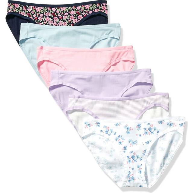 Amazon essentials women's cotton bikini brief underwear - 6 pack - ditsy dots