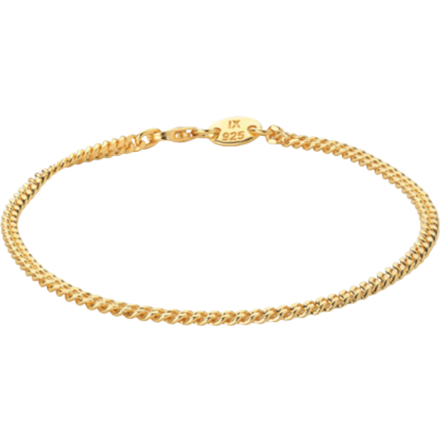 IX Curb Medi Chain Bracelet - Gold - Length 17cm