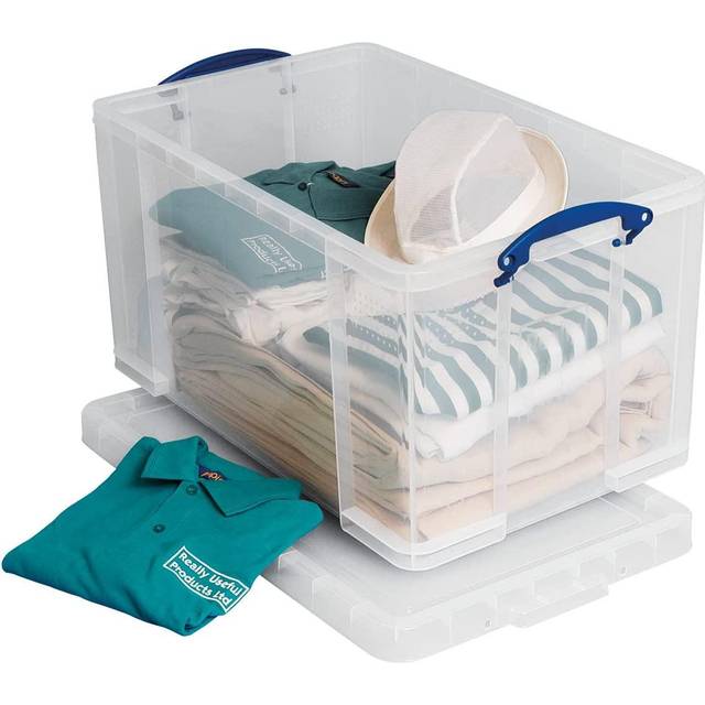 Really Useful Box Plastic Storage Clear 84 Litre 440 x 710 x 380 mm