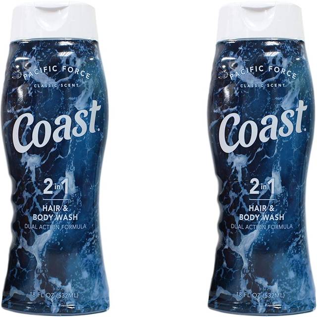 "Hair & Body Wash, Classic""Pacific Force"" Scent, 2-18 Fl Oz Squeeze Bottles"