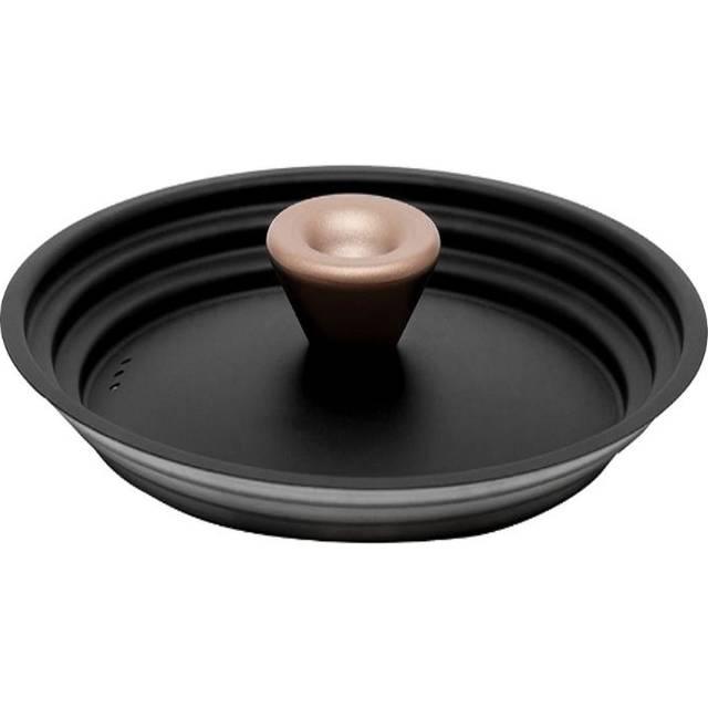 Meyer Accent Universal Lid Black Stainless Steel Round Pan Cover - 20/22/24 cm