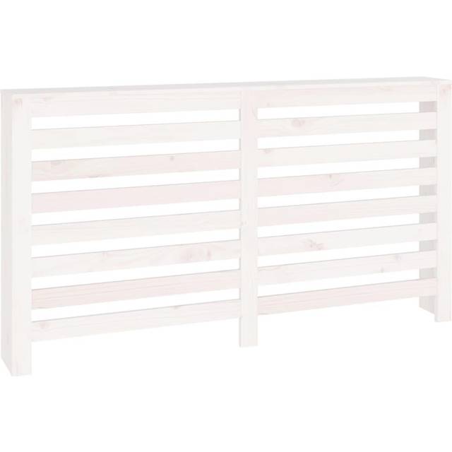 vidaXL Radiator Cover White 153x19x84 cm Solid Wood Pine