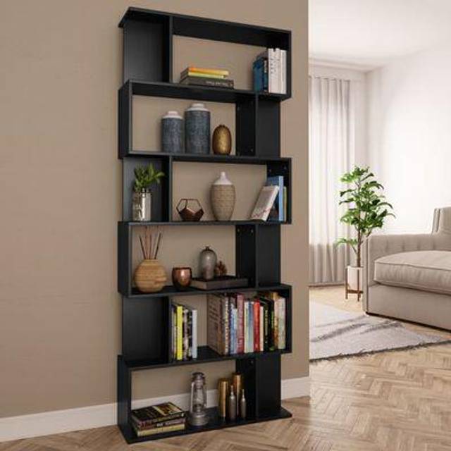 vidaXL Book Cabinet/Room Divider Concrete Grey 80x24x192 cm Engineered Wood