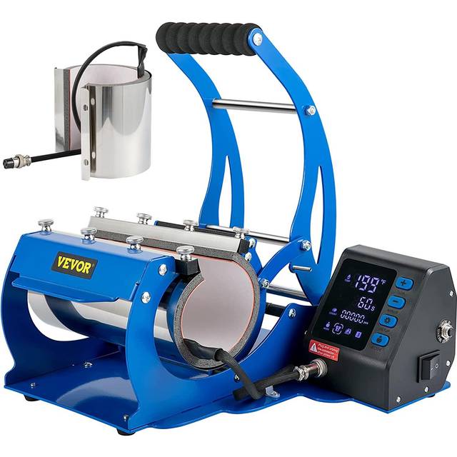 VEVOR Becherpresse Hitzepresse 11/20 Unzen Tassen Presse Maschine Hei&#xDF;presse, Blau, Leistung 560 W, Temperatur & Zeit einstellbar, 0-220 &#x2103; / 0-999 s, Becherdruckmaschine, Druckmaschine Kaffeetasse