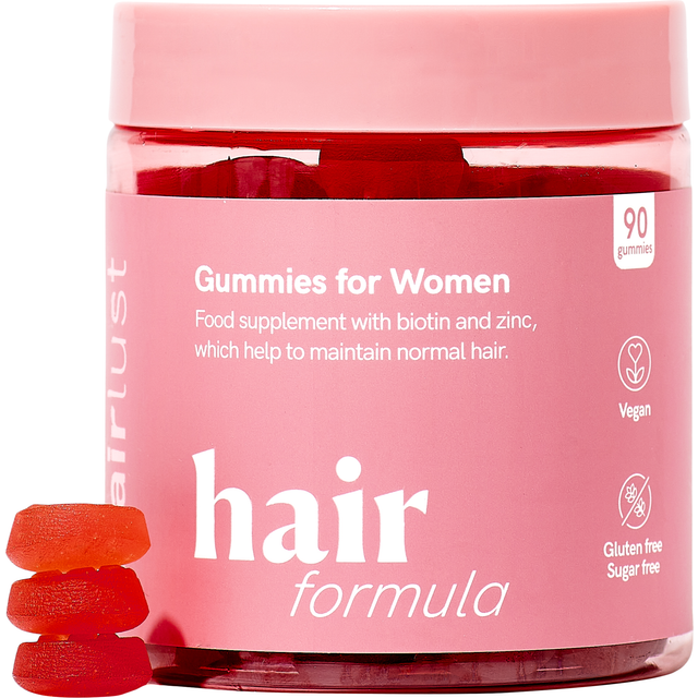 Hairlust Hair Growth Formula Gummies For Women 90 stk - gavehylden.dk