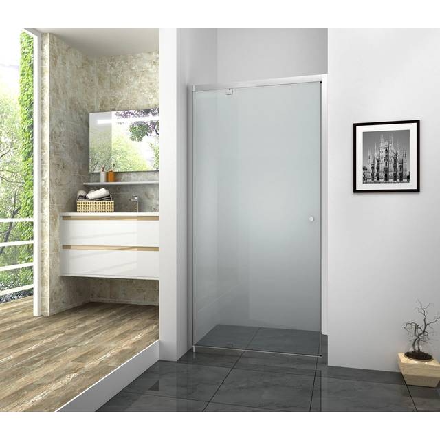 Vision 6mm Chrome Framed Pivot Shower Door Only - 1850 x 800mm