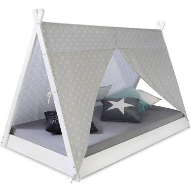 Homestyle4u Hussäng - Tipi - 90x200 - Vit/Grå
