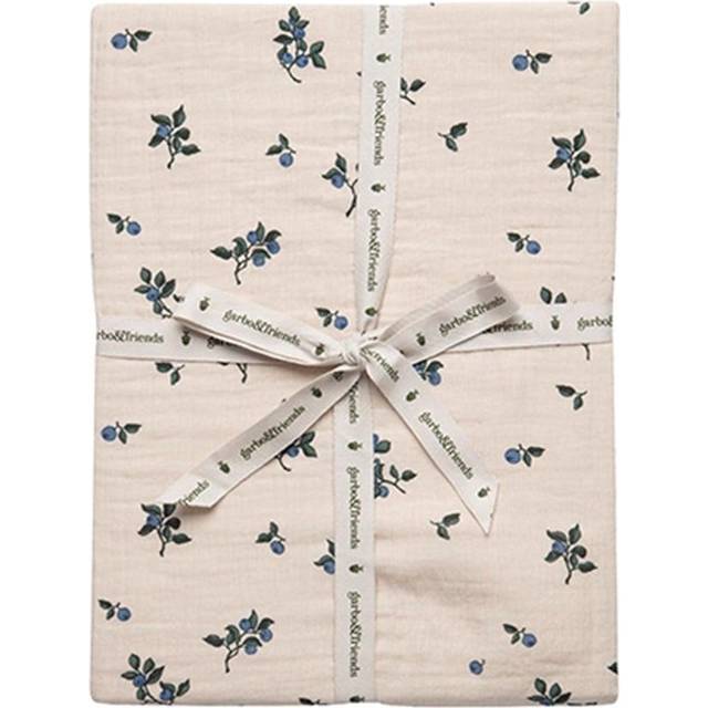 Garbo&Friends Blueberry Muslin fitted sheet 60x120x20 cm