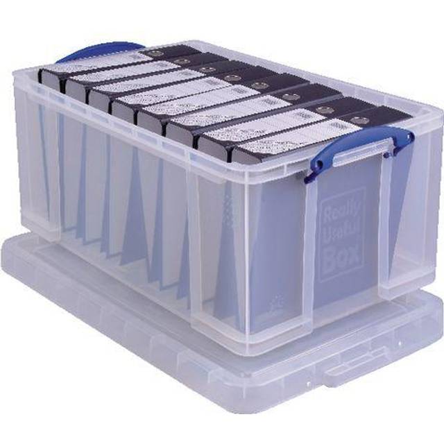 Really Useful Box Plastic Storage Clear 64 Litre 440 x 710 x 310 mm