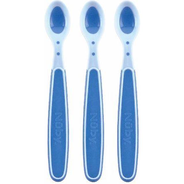 Nûby Soft Edge Hot Safe Spoon +3m 3 st