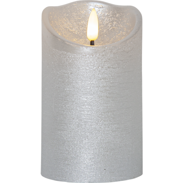Star Trading - Flamme Rustic Led Blockljus 12 Cm - Vit