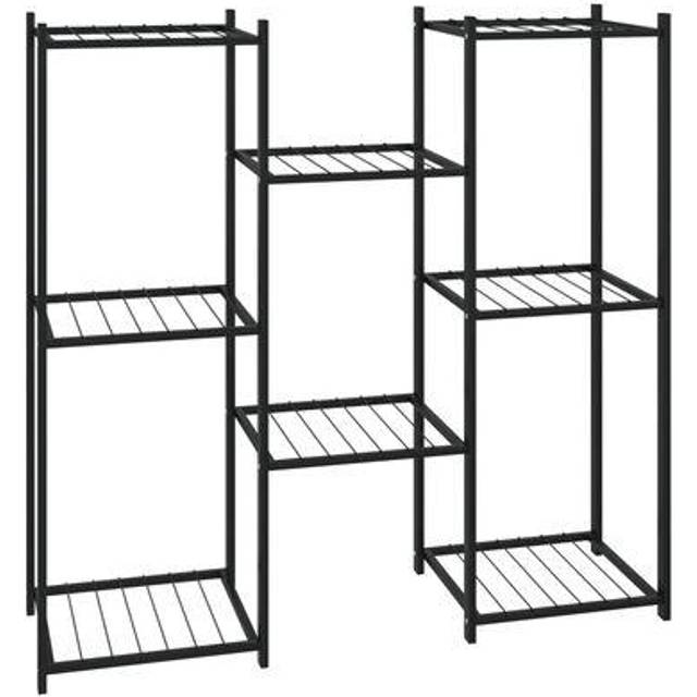 vidaXL Växtställ 83x25x80 cm svart järn