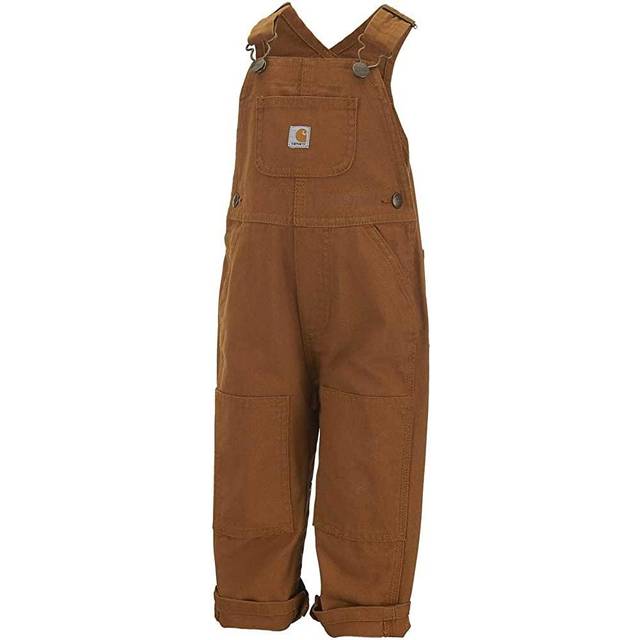 Carhartt Babyboys Infant Washed Duck Bib Overall  Brown  3 Mo