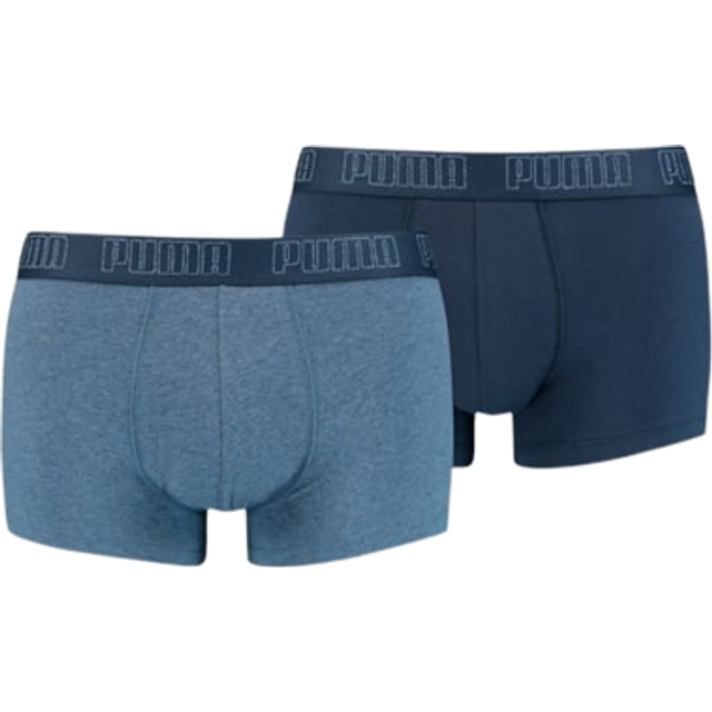 Men's Puma Basic Men's Trunk 2 Pack - Navy - Size: 35/34/32/40/Regular