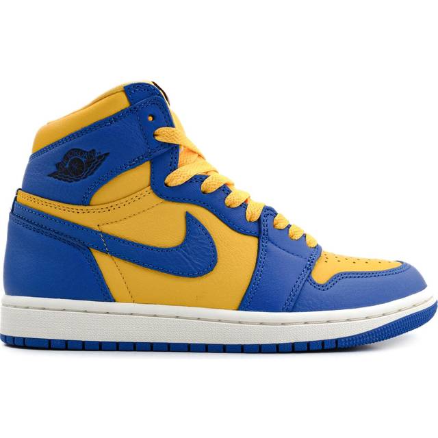 Nike Womens Air Jordan 1 Retro Hi Og Trainers Yellow - Size UK 9