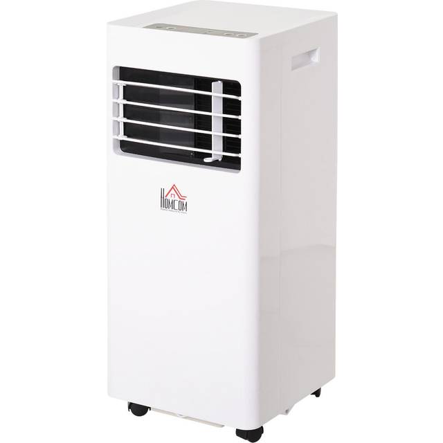 HOMCOM White Mobile Air Conditioner with RC Cooling - White