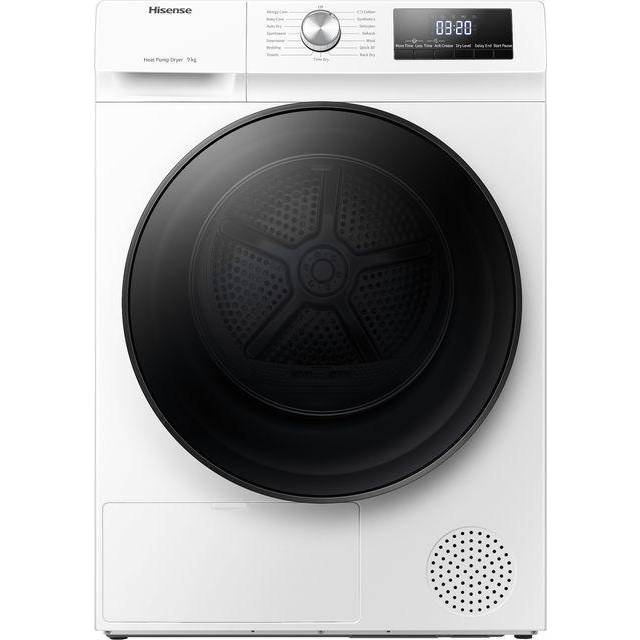 HISENSE 3 Series DHQA902U 9 kg Heat Pump Tumble Dryer - White, White