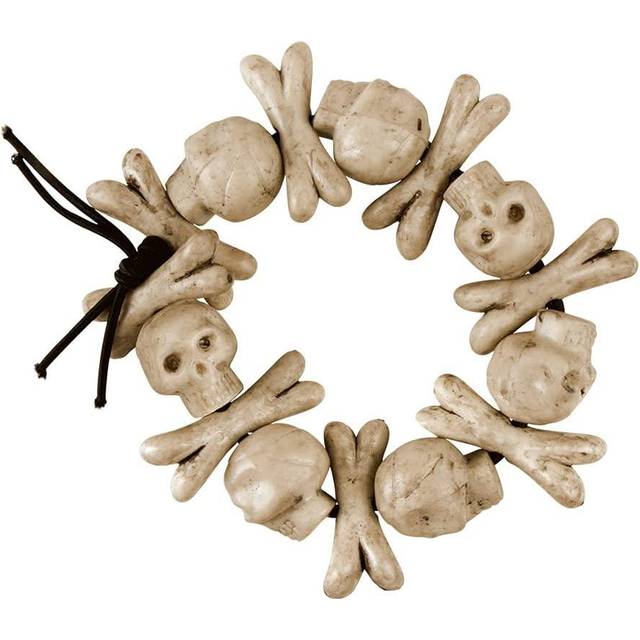Skull and crossbones bones bracelet pirate fancy dress