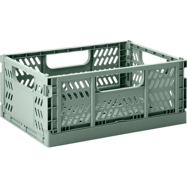 3 SPROUTS Modern Folding Crate - Medium |Grön |29.4 cm X 21.8 cm X 12.8 cm