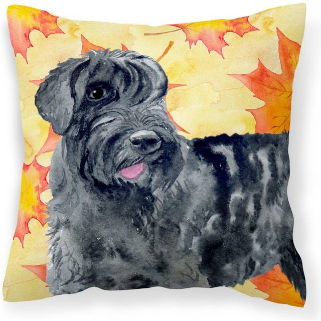 Caroline's Treasures BB9921PW1818 Giant Schnauzer Fall Outdoor Canvas Pillow  Multicolor