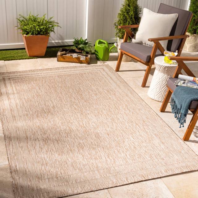 GEORGIA In- & Outdoor Cottage Jute-Look Area Rug - Brown - 160cm x 215cm