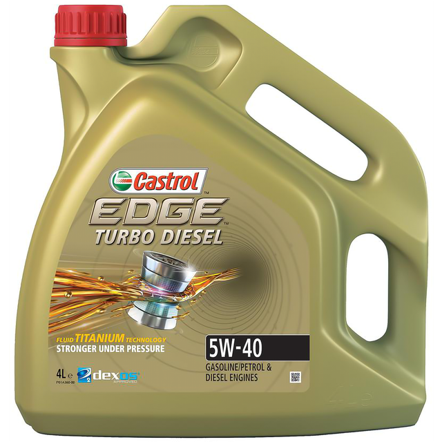 Castrol Edge Titanium Turbo Diesel 5W-40 Motorolja Dunk 4 l - Motorolja - Saab - Fiat - BMW - Renault - Opel - Mini - Hyundai - Subaru