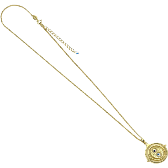 Harry Potter Time Turner Gold Plated Sterling Silver Necklace with Swarovski Crystals