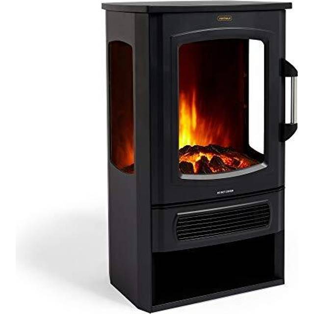 Vonhaus Electric Stove & Log Store - 2000W, Black