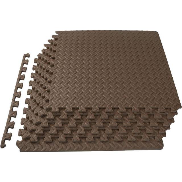 "Prosource Unisex's Extra Thick Â¾ Exercise Puzzle Mat 1/2"", Grey, 3/4"""