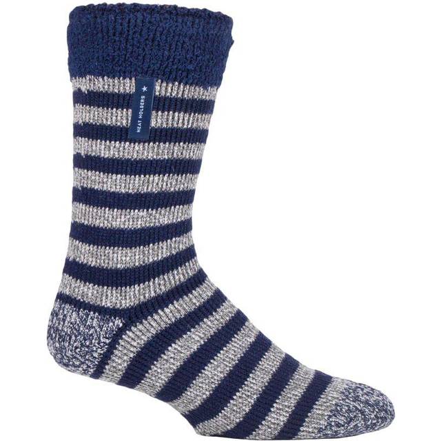 (6-11 UK, Charcoal (Lumi)) HEAT HOLDERS - Mens Warm Luxury Fleece Lined Lounge Bed Socks
