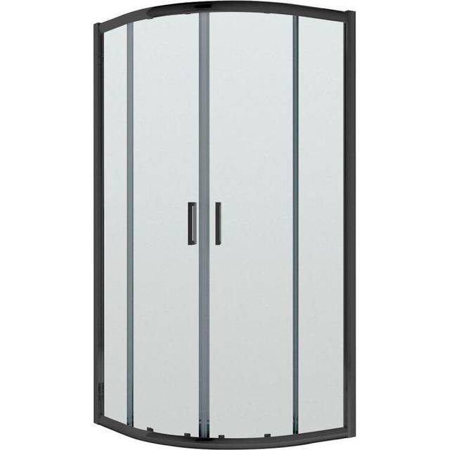 Rene Black Quadrant Shower Enclosure 800mm x 800mm - 6mm Glass - Nuie