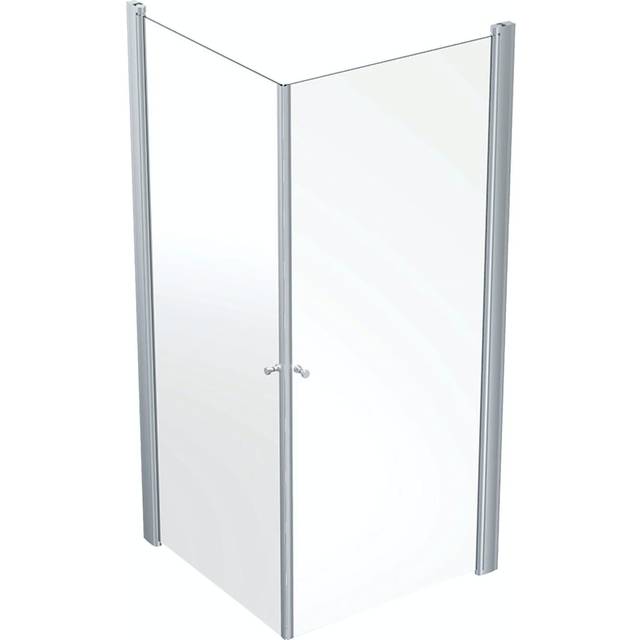 Ifö Showerama 10-02 Duschhörna rak, silver/klarglas 80 x 80 cm