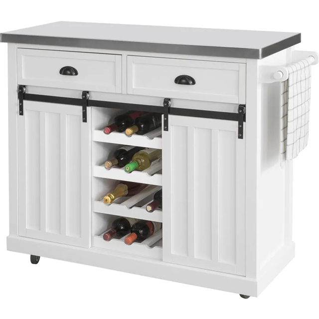 SoBuyÂ® FKW94-W, Kitchen Storage Trolley Kitchen Cabinet Kitchen Island