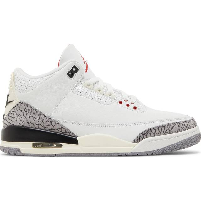 Jordan 3 retro white red best sale