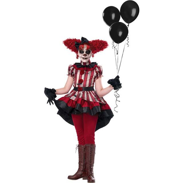 Wicked Girl's Clown Costume - Black&#47;Brown&#47;Red (L)