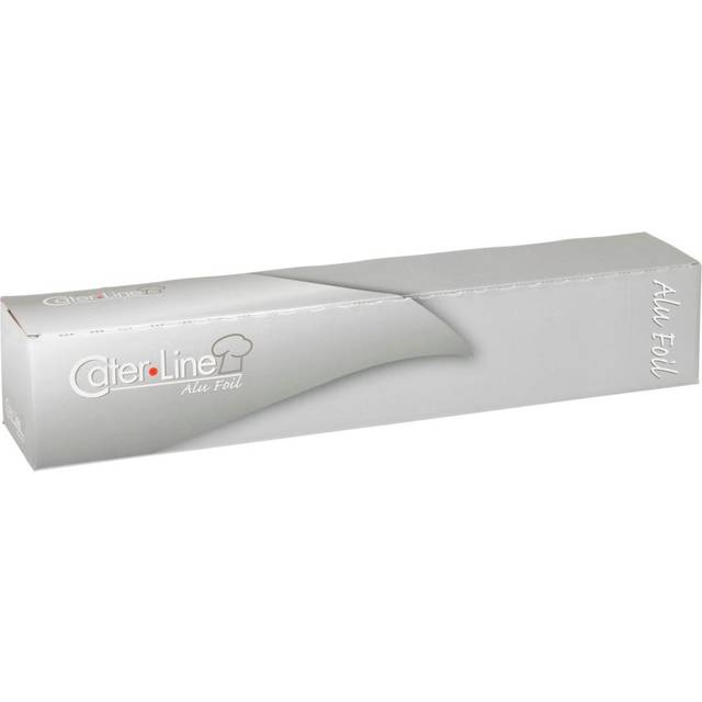 Folie aluminium med rivkant - 44cmx100m 18my med cut-box