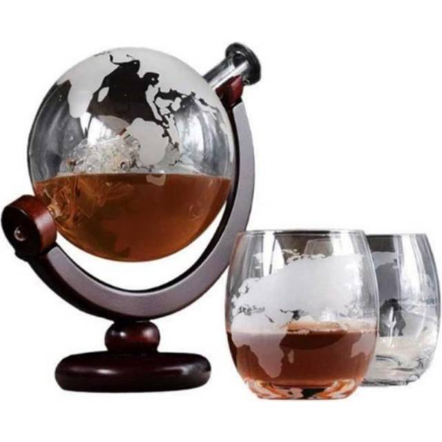 Connoisseur Creations Globe Decanter with Glasses Set